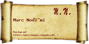 Marc Noémi névjegykártya