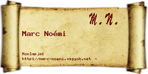 Marc Noémi névjegykártya